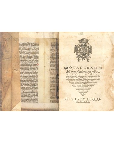 Quaderno de Leyes, Ordenanças y Provisiones,...