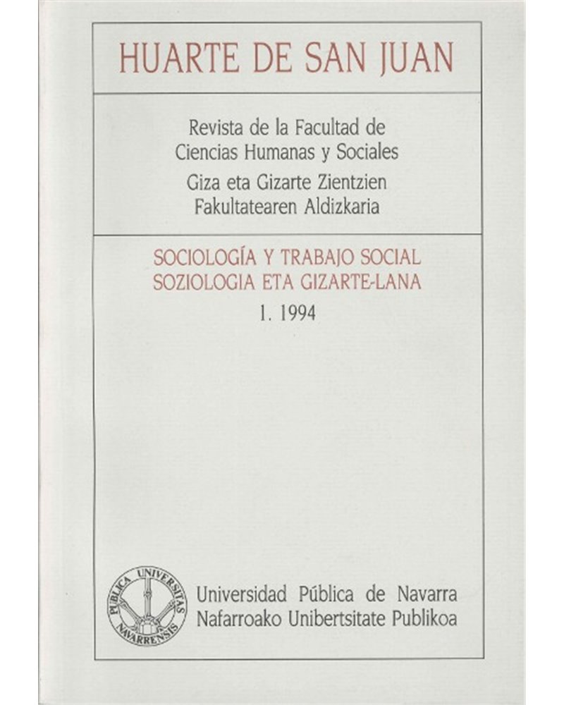 Huarte de San Juan. Sociología y Trabajo Social. Núm. 1 Huarte de San Juan. Sociología y Trabajo Social. Núm. 1