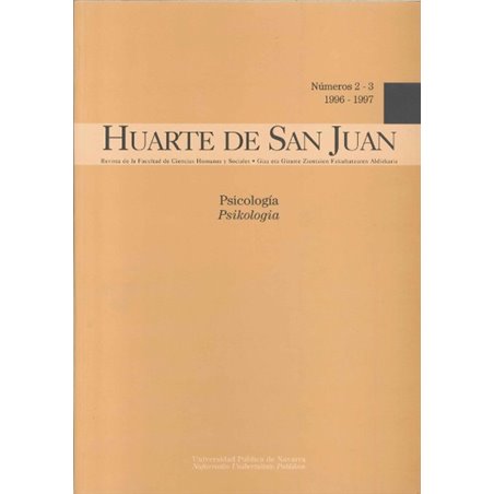 Huarte de San Juan. Psicología y Pedagogía. Nº 2-3 (1996-1997) Huarte de San Juan. Psicología y Pedagogía. Nº 2-3 (1996-1997)