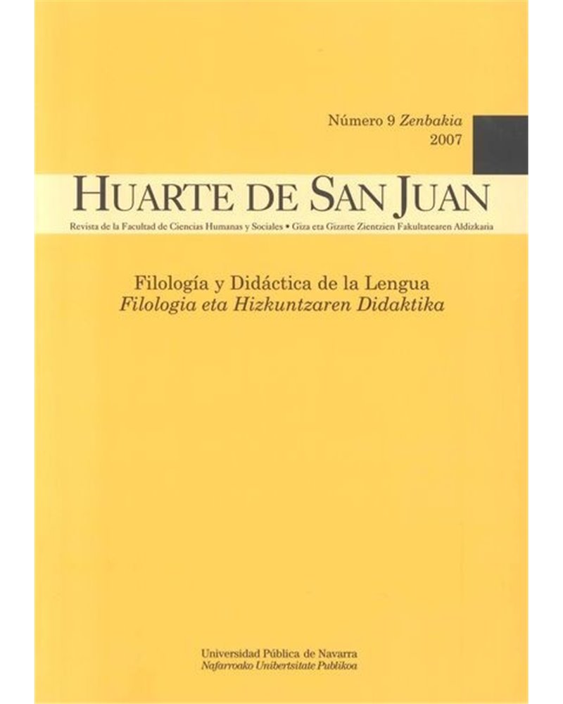 Huarte de San Juan. Filología y Didáctica de la Lengua. Nº 9 (2007) 