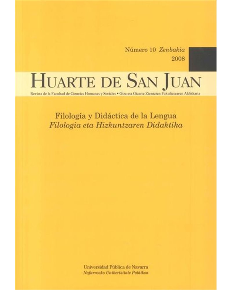 Huarte de San Juan. Filología y Didáctica de la Lengua. Nº 10 (2008) 